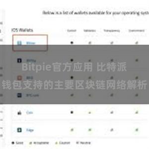 Bitpie官方应用 比特派钱包支持的主要区块链网络解析