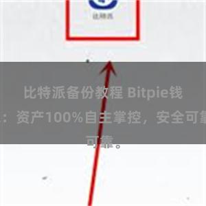 比特派备份教程 Bitpie钱包：资产100%自主掌控，安全可靠。