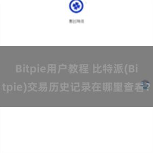 Bitpie用户教程 比特派(Bitpie)交易历史记录在哪里查看？